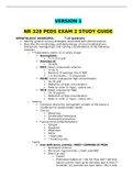 NR 328 PEDS EXAM 2 STUDY GUIDE 2 VERSIONS / NR328 PEDS EXAM 2 STUDY GUIDE 2 VERSIONS: CHAMBERLAIN COLLEGE OF NURSING - LATEST, A COMPLETE DOCUMENT FOR EXAM