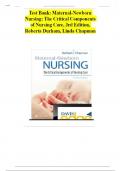 Test Bank: Maternal-Newborn Nursing: The Critical Components of Nursing Care, 3rd Edition, Roberta Durham, Linda Chapman | Complete  Study  Guide | Grade A+.