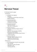 Summary - nervous tissue : first course of histology 