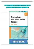 Test Bank For Foundations and Adult Health Nursing 9th Edition Cooper and Gosnell, All 1-58 Chapters Covered ,Latest Edition ISBN:9780323812054 