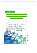 TEST BANK - Community and Public Health Nursing: Evidence for Practice 4th Edition by DeMarco & Walsh, All 25 Chapters Covered, |Complete Solution Guide |Grade A+.