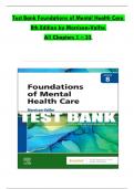 Test Bank For Foundations of Mental Health Care 8th Edition By Morrison-Valfre,  All 1-33  Chapters Covered ,Latest Edition ISBN:9780323810296