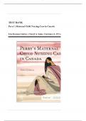 Test Bank - Perrys Maternal Child Nursing Care in Canada, 3rd Edition (Keenan-Lindsay, 2022), Chapter 1-55 | All Chapters | COMPLETE SOLUTION| GRADE A+.