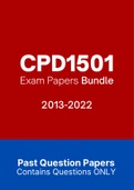  CPD1501 (ExamPACK, Tut201 Letters, and ExamQuestions)