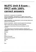 NLETC Unit 8 Exam – PPCT with 100- correct answers