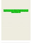 Test Bank for Lewis Medical Surgical Nursing 12th Edition by Mariann M. Harding, Jeffrey Kwong, Debra Hagler All Chapters Covered (Chapters 1 to 69) Correct Answers with Rationale | Graded A+