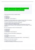 N5220 Advanced Health Assessment Exam Questions and Answers