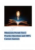 DMV Minnesota Permit Test 2 Practice Questions and 100% Correct Answers