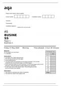 aqa AS BUSINESS (7131-1)Paper 1 Business 1 OFFICIAL Question Paper may 2024