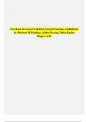 Test Bank for Lewis Medical Surgical Nursing 12th Edition by Mariann M. Harding, Jeffrey Kwong, Debra Hagler All Chapters Covered (Chapters 1 to 69) Correct Answers with Rationale | Graded A+