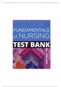 TEST BANK FOR FUNDAMENTALS OF NURSING 10TH EDITION BY POTTER PERRY| ALL CHAPTERS | QUESTIONS AND ANSWERS | BRAND NEW| A, GUIDE.