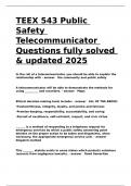 TEEX 543 Public Safety Telecommunicator Questions fully solved & updated 2025.