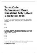 Texas Code Enforcement Exam Questions fully solved & updated 2025.