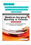 TEST BANK For Lewis's Medical Surgical Nursing in Canada, 4th Edition by Jane Tyerman, Shelley Cobbett, Verified Chapters 1 - 72, Complete Newest Version