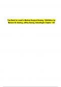 Test Bank for Lewis Medical Surgical Nursing 12th Edition by Mariann M. Harding, Jeffrey Kwong, Debra Hagler All Chapters Covered (Chapters 1 to 69) Correct Answers with Rationale | Graded A+