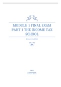 Comprehensive Final Exam Module 1 - Part I the income tax school all done exam solution