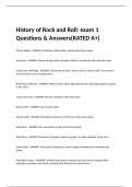  History of Rock and Roll: exam 1 Questions & Answers(RATED A+)