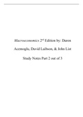 Class notes Macroeconomics ECON 1101 (ECON1101)  Macroeconomics Part 2, ISBN: 9780134492056