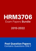 HRM3706 - Previous Exam Papers (2013-2022)