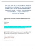 2024-2025 LATEST CNOR (CERTIFIED NURSE OPERATING  ROOM) CERTIFICATION EXAM TEST BANK 2024/2025 |  COMPREHENSIVE TEST BANK WITH OVER 700 ACTUAL  EXAM QUESTIONS WITH CORRECT VERIFIED ANSWERS  WITH RATIONALES. A+ GRADE GUARANTEED  CERTIFICATION SUCCESS