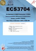 ECS3704 Assignment 3 (COMPLETE ANSWERS) Semester 2 2024 (150404) - DUE 4 October 2024