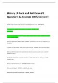  History of Rock and Roll Exam #3 Questions & Answers 100% Correct!!