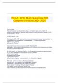 HCCA - CHC Study Questions With Complete Solutions 2024-2025.