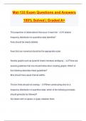 Mat-133 Exam Questions and Answers 100% Solved | Graded A+