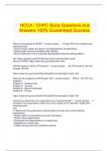  HCCA - CHPC Study Questions And Answers 100% Guaranteed Success.