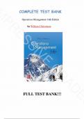 Test Bank - Operations Management 14th Edition by William J Stevenson, All Chapters| Complete Guide A+