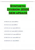 Synthetic Division- 2024 new update