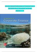 Fundamentals of Corporate Finance, 13th Edition TEST BANK by Ross, Westerfield, Verified Chapters 1 - 27, Complete Newest Version