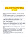 Pretest Mental Health And Community Health Issues Questions And Answers 2024-2025.