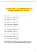  Chemistry 101 - Exam 1 Questions And Answers Graded A+ 2024-2025.