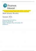 Pearson Edexcel GCSE In Religious Studies B Paper 2: Religion, Peace  & Conflict 2D Buddhism Mark Scheme (Results) Summer 2024 