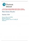 Pearson Edexcel GCSE In Religious Studies B Paper 2: Religion,  Peace & Conflict 2E Hinduism Mark Scheme (Results) Summer 2024 