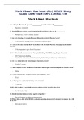 Mark Klimek Blue book (ALL) NCLEX Study Guide (2000 Q&A-100% CORRECT) A Mark Klimek Blue Book