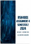 RSK4801 Assignment 4 Semester 2 2024 | Due 4 October 2024