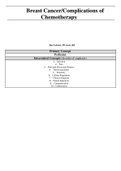 Breast Cancer/Complications of Chemotherapy; Jan Leisner, 50 years old / FUNDAMENTAL Reasoning: STUDENT Breast Cancer/Complications of Chemotherapy History of Present Problem: Jan Leisner is a 50-year-old Caucasian woman who has been healthy with no