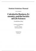 Student Solutions Manual to accompany  Calculus for Business, Economics, and the Social and Life Sciences Tenth Edition, Brief