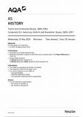 AQA AS HISTORY QUESTION PAPER 1H 2024(7041/1H Tsarist and Communist Russia, 1855-1964 component 1H Autocracy, Reform and Revolution: Russia, 1855-1917)