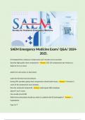 SAEM Emergency Medicine Exam/ Q&A/ 2024-2025.  