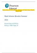 Pearson Edexcel GCSE In Biology (1BI0) Paper 2F Mark Scheme (Results)  Summer 2024