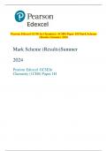 Pearson Edexcel GCSE In Chemistry (1CH0) Paper 1H Mark Scheme  (Results) Summer 2024 