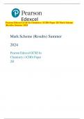 Pearson Edexcel GCSE In Chemistry (1CH0) Paper 2H Mark Scheme  (Results) Summer 2024 