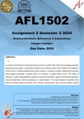 AFL1502 Assignment 2 (20 ENGLISH) (COMPLETE ANSWERS) Semester 2 2024