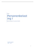 Samenvatting Personenbelasting, ISBN: 9789046590911  Personenbelasting