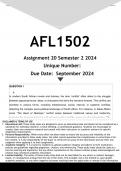 AFL1502 Assignment 20 (ANSWERS) Semester 2 2024 - DISTINCTION GUARANTEED