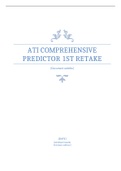 NUR 2571 Comprehensive Predictor ATI 1st take  Questions and Answers 