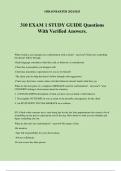 310 EXAM 1 STUDY GUIDE Questions With Verified Answers.